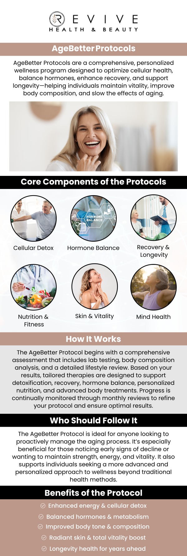 Common questions asked by clients: What are AgeBetter Protocols? Who can benefit from these protocols? What treatments are typically included? How do I start with an AgeBetter Protocol? For more information, contact us or schedule an appointment online. We are conveniently located at 11500 State Hwy 121, Los Altos, CA 123456.